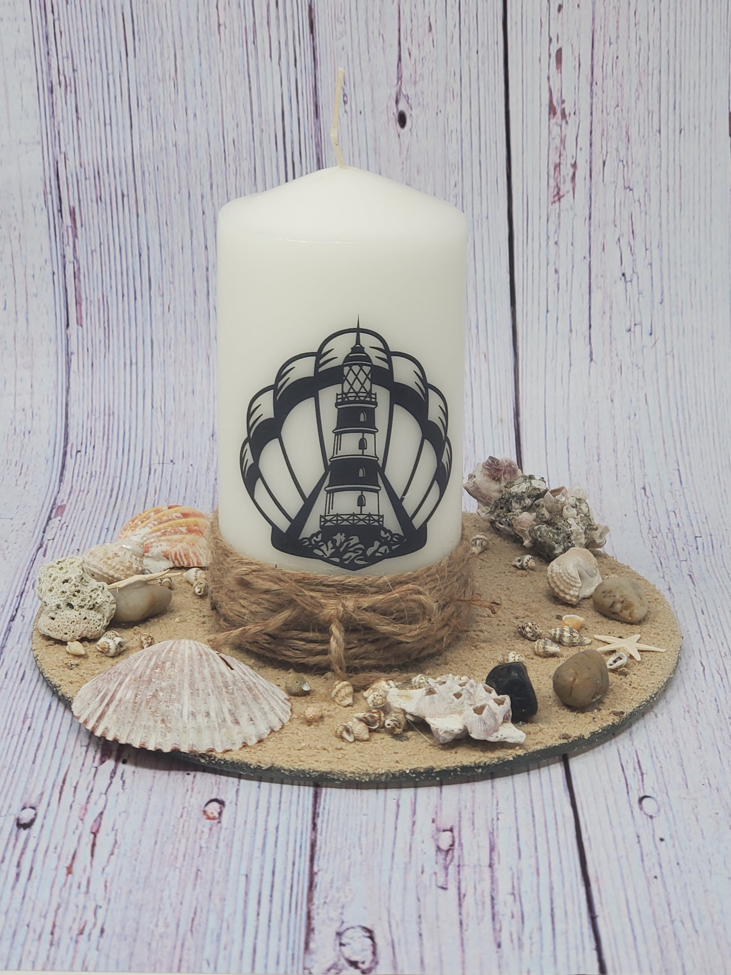 Beach and Shells Candle Arrangement