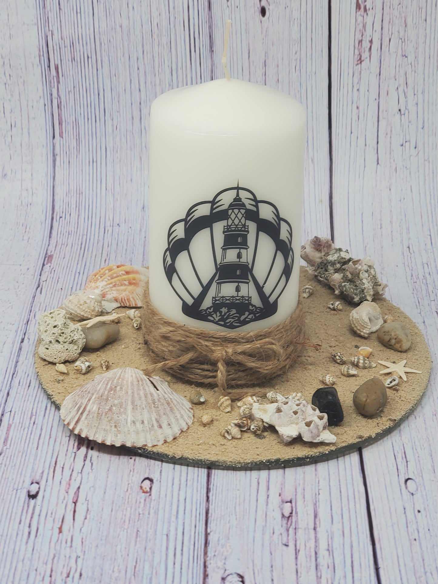 Beach and Shells Candle Arrangement