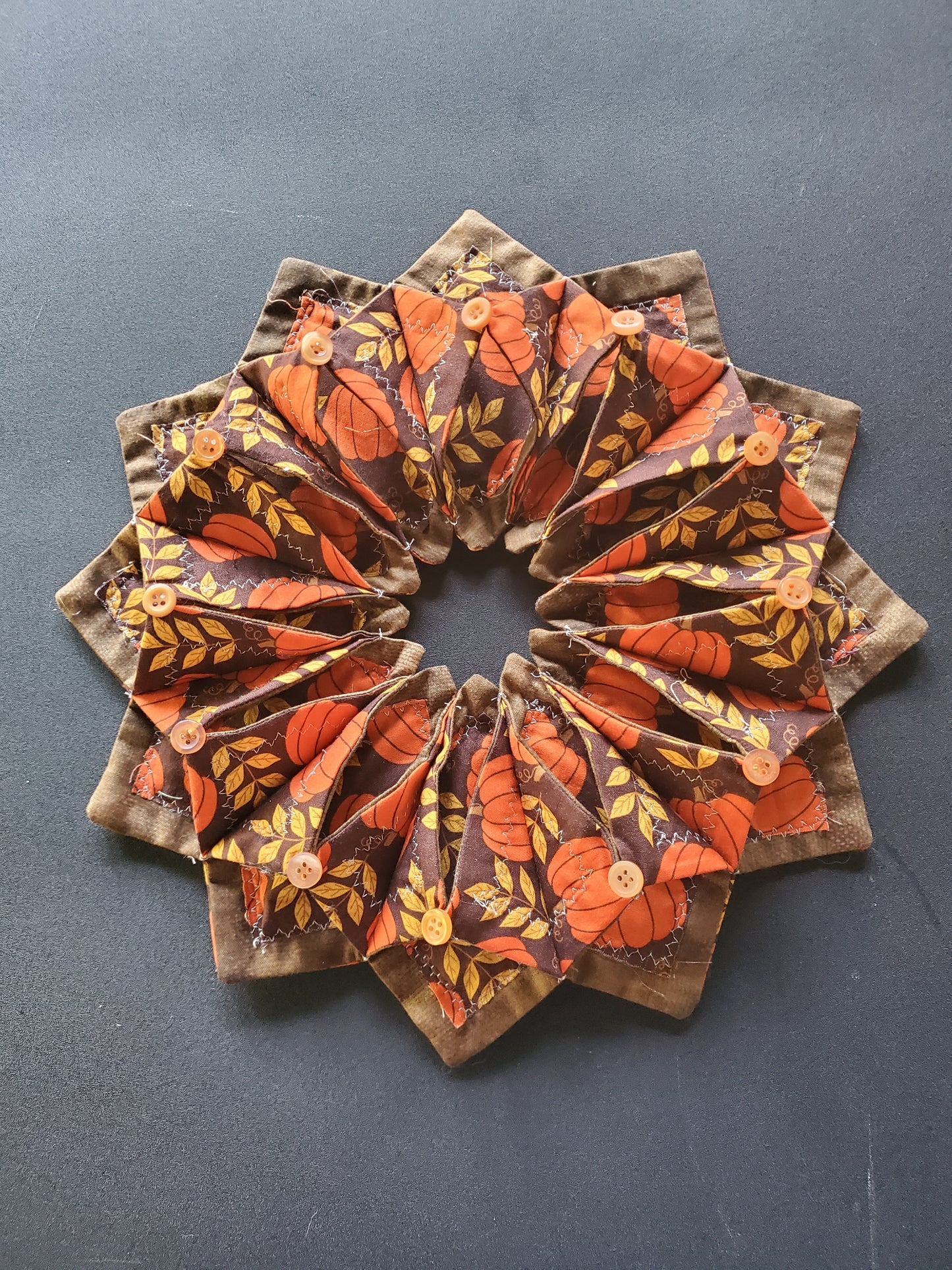 Fabric Candle Wreath Centerpieces