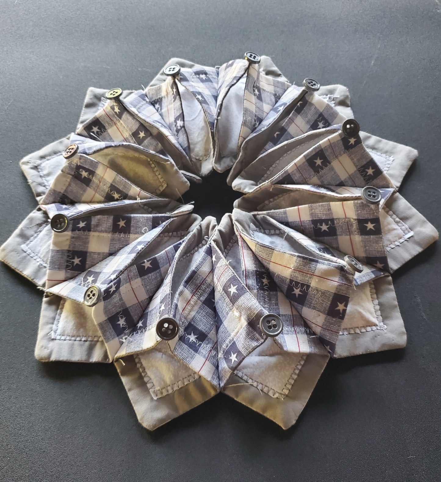Fabric Candle Wreath Centerpieces