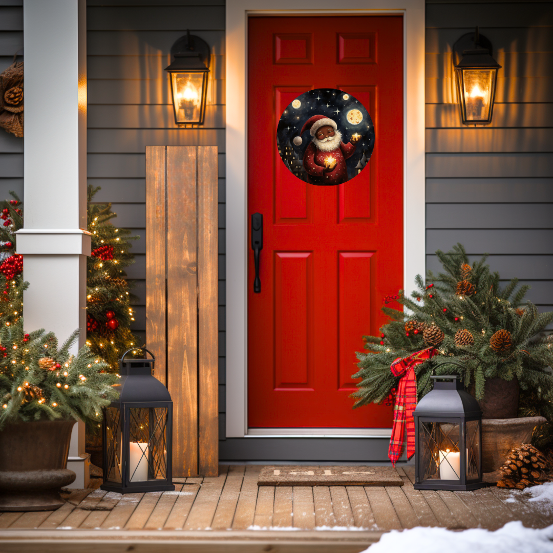 Christmas Magic Round Hanging Door Sign