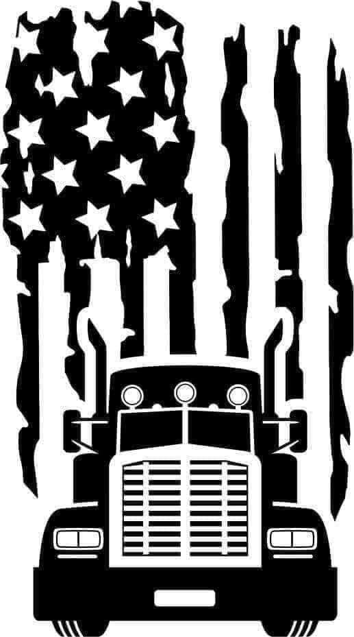 Truck Driver USA Distressed Flag