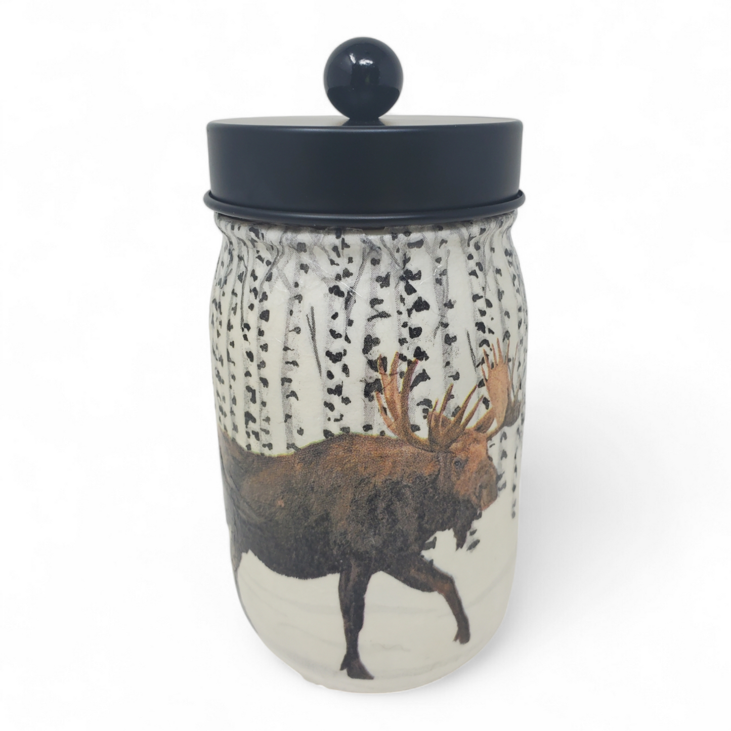 Winter Moose Mason Jar