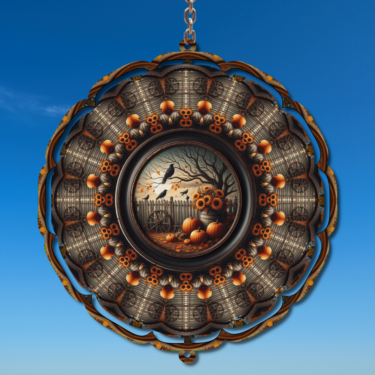 Spooky Autumn Harvest Wind Spinner