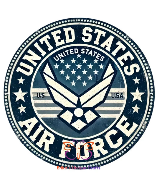 Air Force Round Hanging Door Sign United States Air Force Door Sign