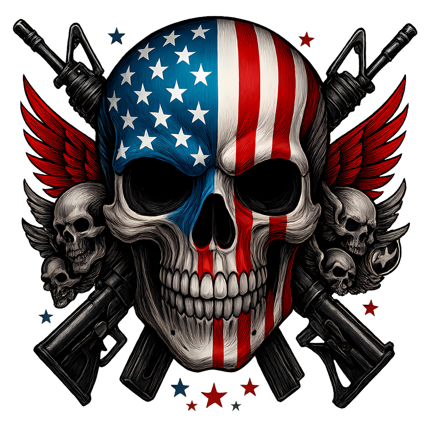 Guns & Skulls Color Thermos Tumbler