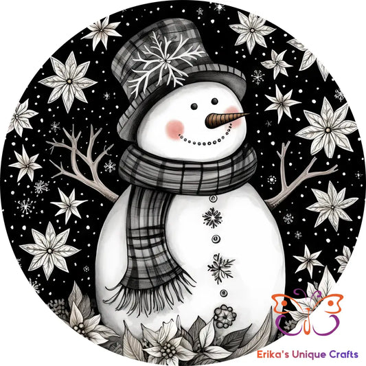 Black and White Round Hanging Door Sign Door Sign