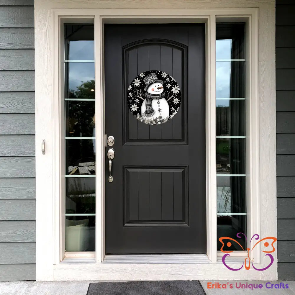 Black and White Round Hanging Door Sign Door Sign