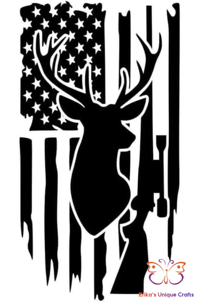 Buck Rifle Flag Bullet Thermos Tumbler Bullet Thermos