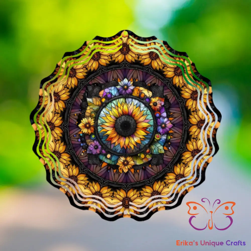 Dark Sunflower Wind Spinner Wind Spinner