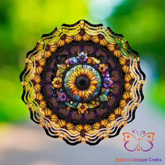 Dark Sunflower Wind Spinner Wind Spinner