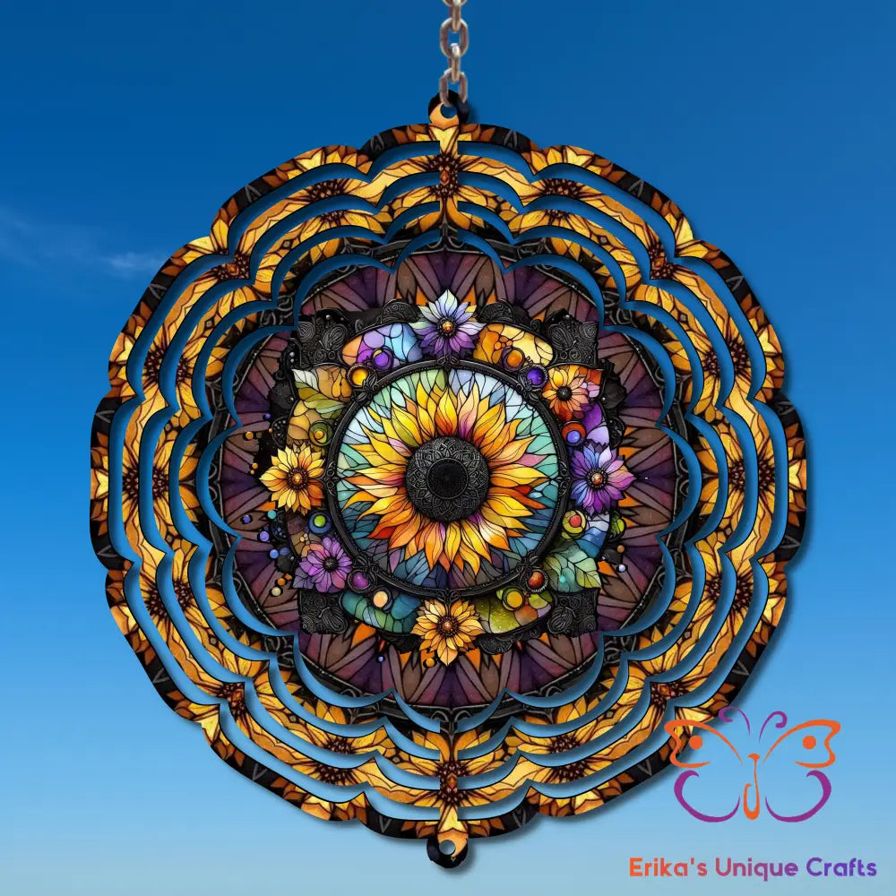 Dark Sunflower Wind Spinner Wind Spinner