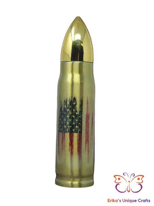 Distressed Flag Bullet Thermos - Erikas Crafts