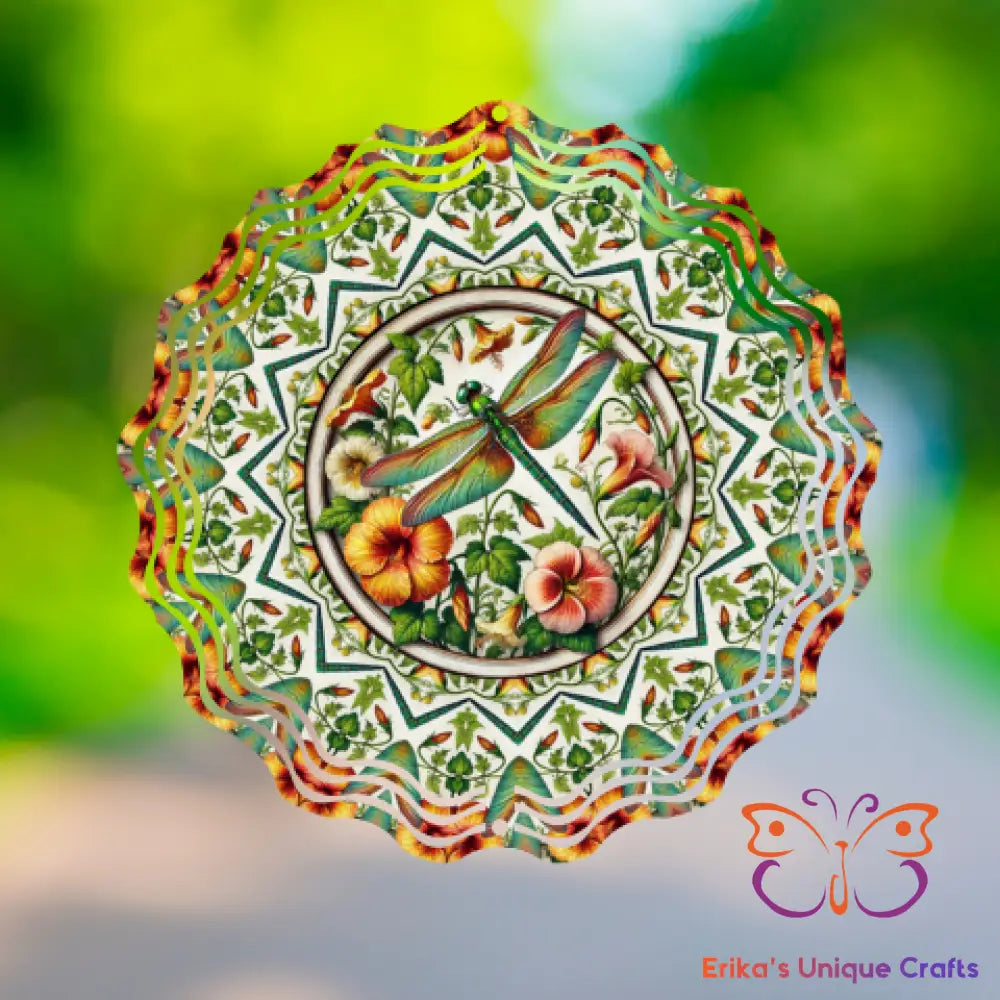 Dragonfly Hibiscus Wind Spinner Wind Spinner