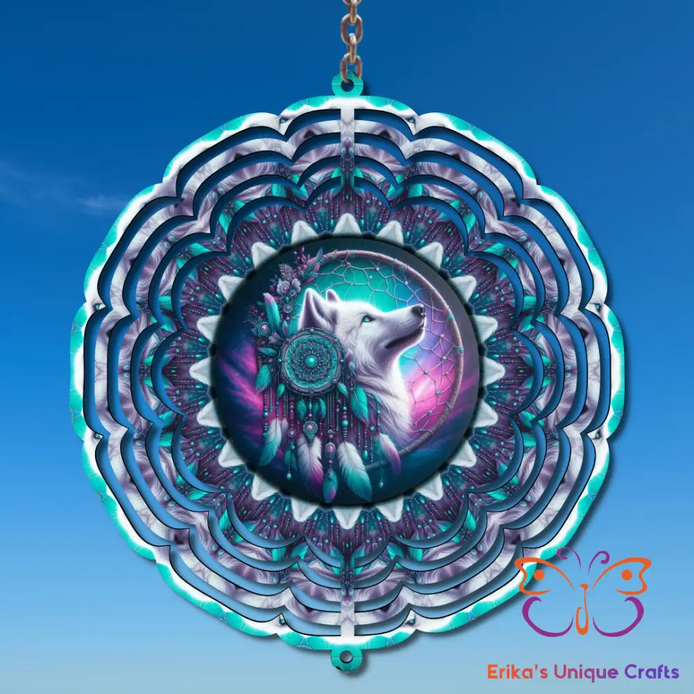 Dream Catcher Wolf Wind Spinner Wind Spinner