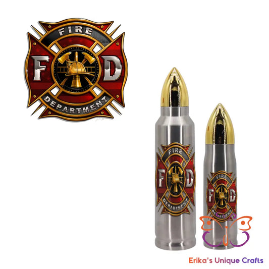 Fire Dept Maltese Cross Bullet Thermos Bullet Thermos
