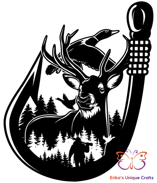 Fish Hook Buck & Duck Bullet Thermos Tumbler Bullet Thermos