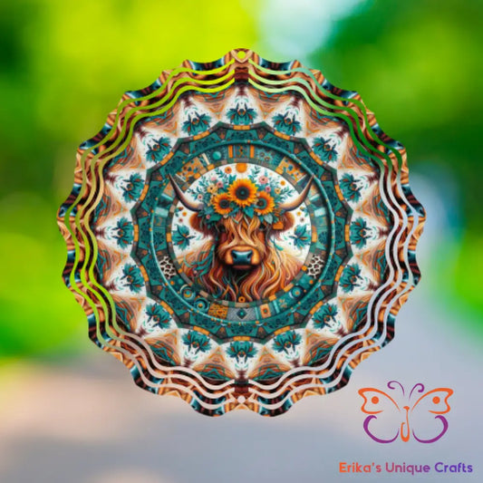 Highland Cow Wind Spinner Wind Spinner