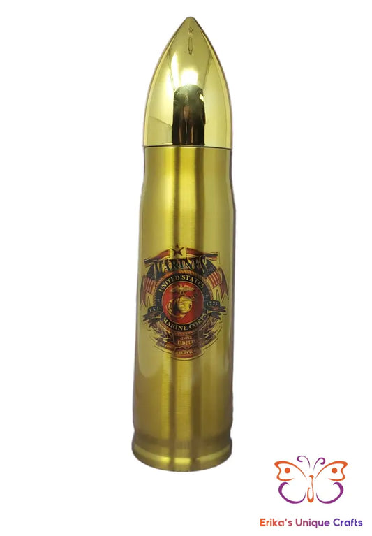 Marine Corp Logo Bullet Thermos - Erikas Crafts