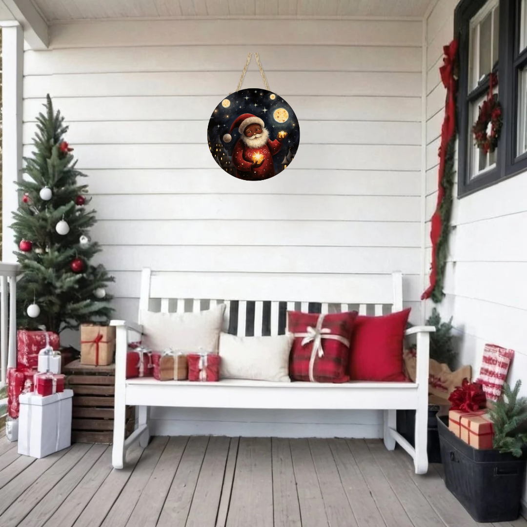 Christmas Magic Round Hanging Door Sign