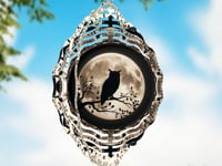 Owl Silhouette Wind Spinner