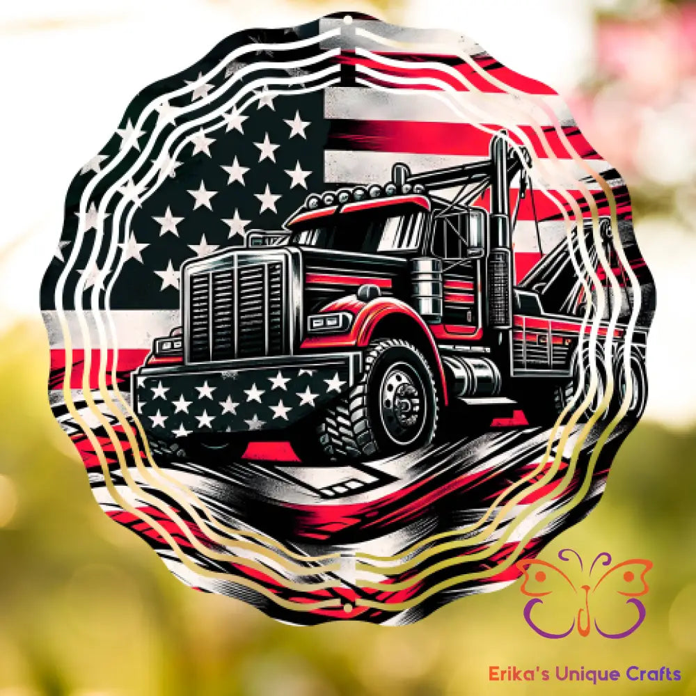 Red Tow Truck Wind Spinner Wind Spinner