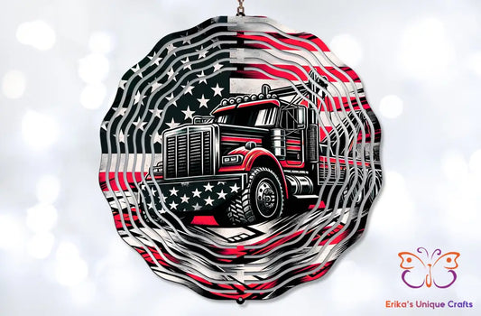 Red Tow Truck Wind Spinner Wind Spinner