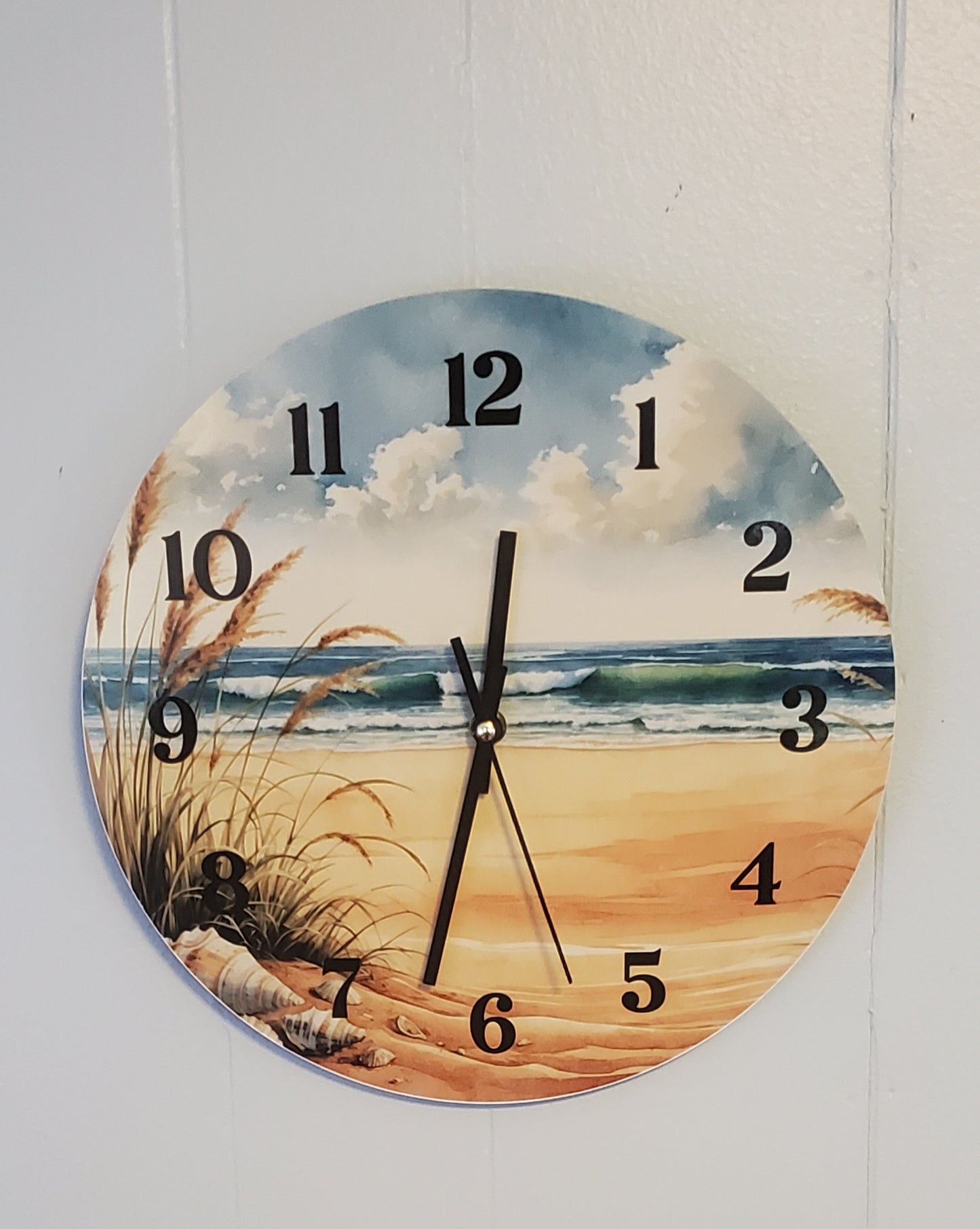 Beach Grasses Aluminum Wall Clock