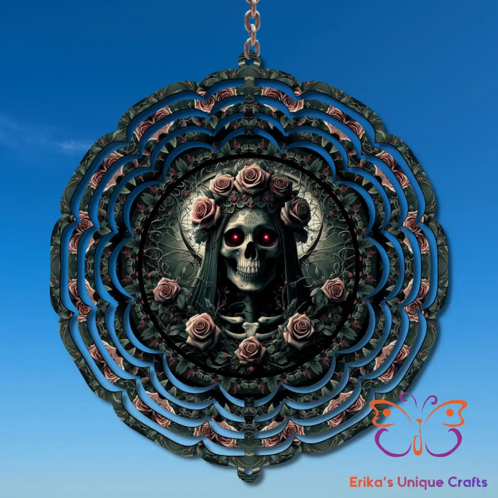 Roses and Skeleton Wind Spinner Wind Spinner
