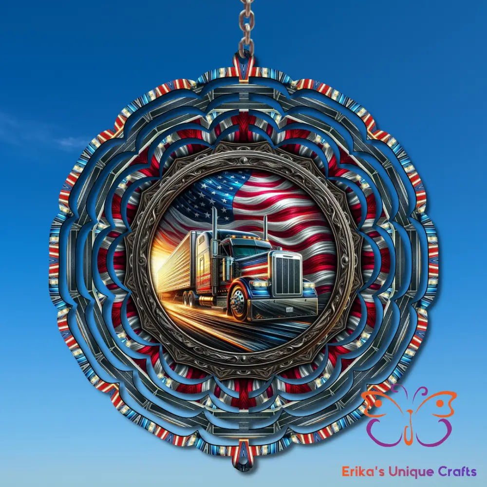 Trucker USA Wind Spinner Wind Spinner