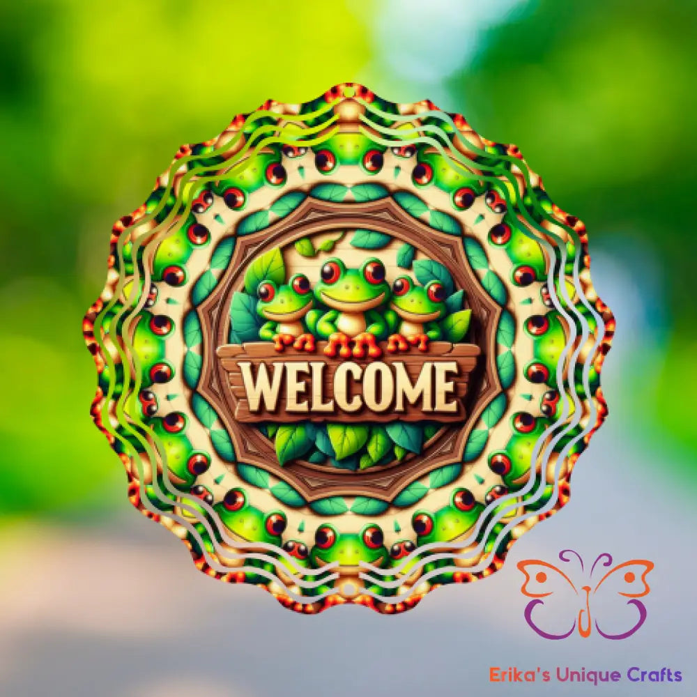 Welcome Frog Wind Spinner Wind Spinner