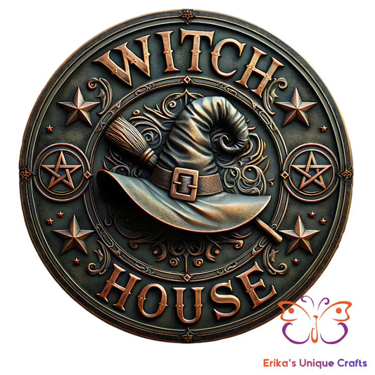 Witch House Round Hanging Door Sign Door Sign