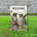 2 Hummingbirds Garden Flag - Garden Flag