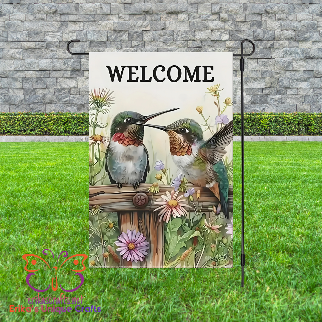 2 Hummingbirds Garden Flag - Garden Flag