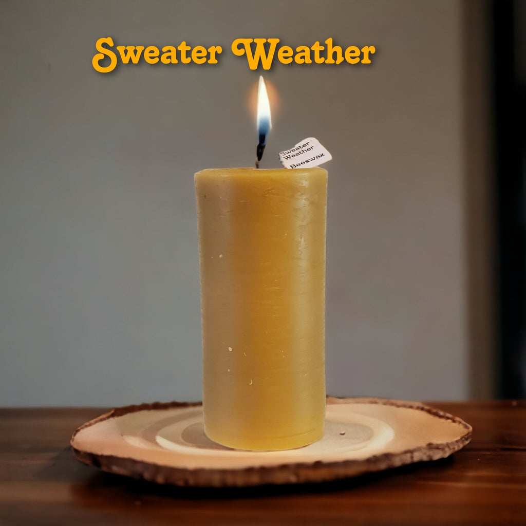 3’’ x 6.5’’ Pillar Candles - Sweater Weather/Yellow/Beeswax