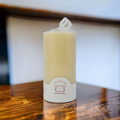 3’’ x 6.5’’ Pillar Candles - Unscented/White/Soy Beeswax