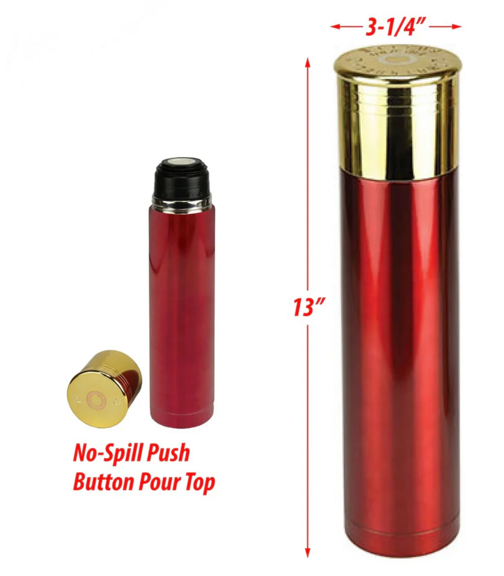 Super X Shotgun Shell Thermos - 32 Oz - Bullet Thermos