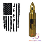 Jeep American Flag Bullet Thermos - Erikas Crafts
