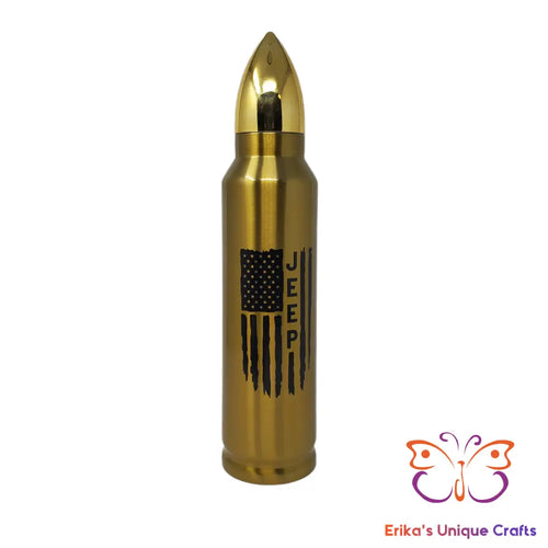 Jeep American Flag Bullet Thermos - Erikas Crafts