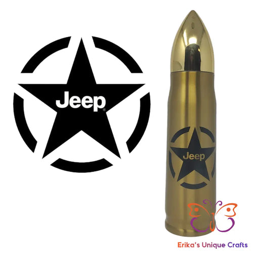 Jeep Star Bullet Thermos - Erikas Crafts