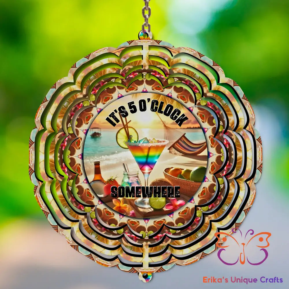 5’Oclock Somewhere Wind Spinner Wind Spinner