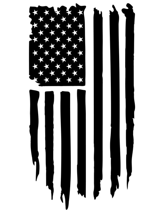 Distressed Flag B/W Bullet Thermos