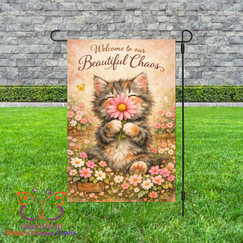 Beautiful Chaos Cat Garden Flag - Garden Flag