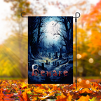 Beware Cemetery Halloween Garden Flag - Garden Flag