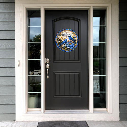Bluebirds Welcome Door Sign - Door Sign