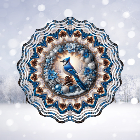 Blue Jay Wind Spinner