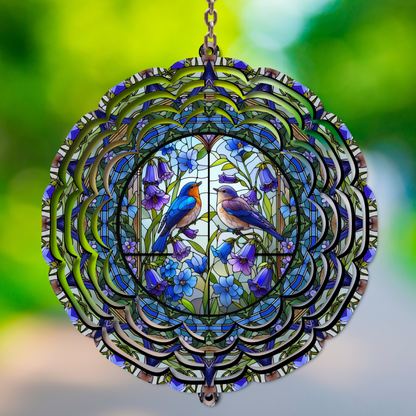 Bluebirds Wind Spinner
