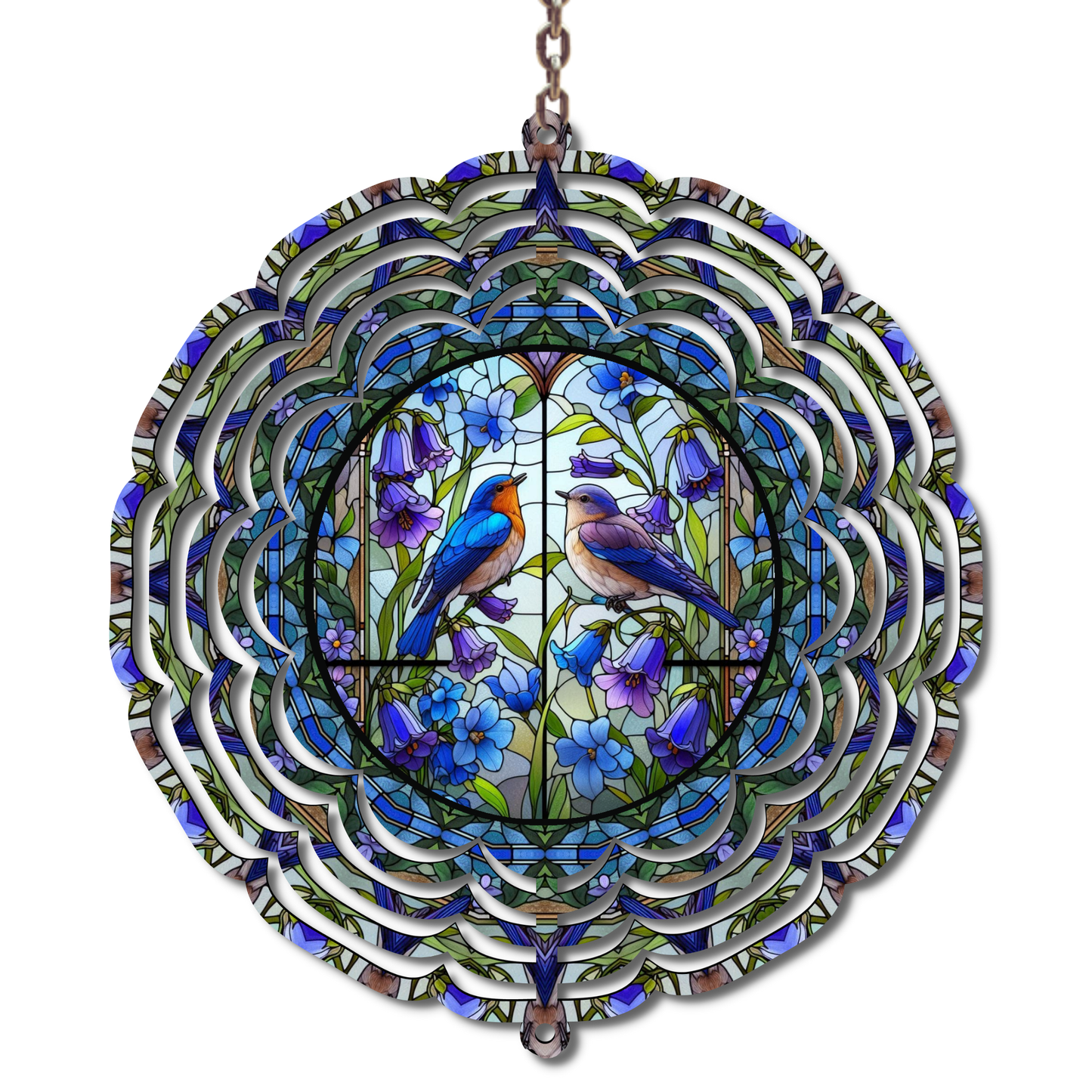 Bluebirds Wind Spinner