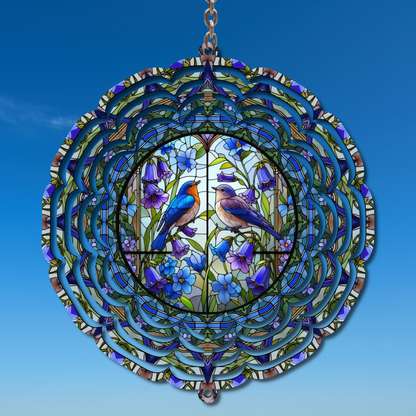 Bluebirds Wind Spinner