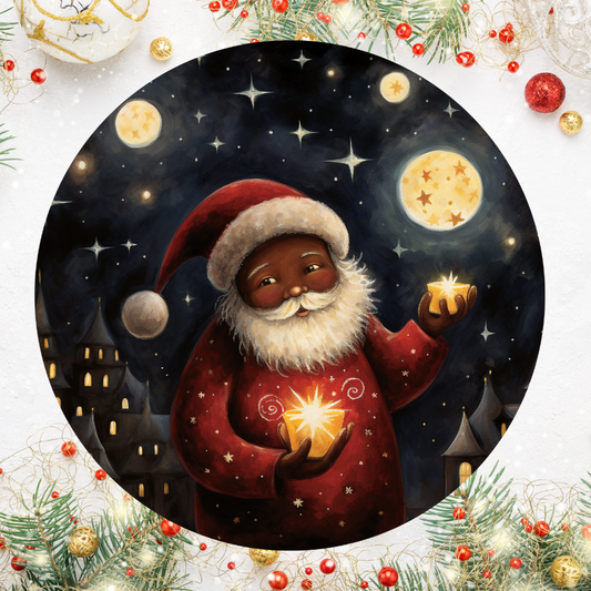 Christmas Magic Round Hanging Door Sign